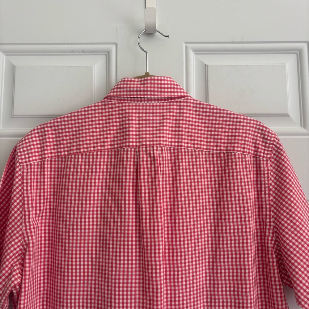 Men’s J. Crew Short Sleeve Gingham Shirt, Size Medium - Picture 8 of 12